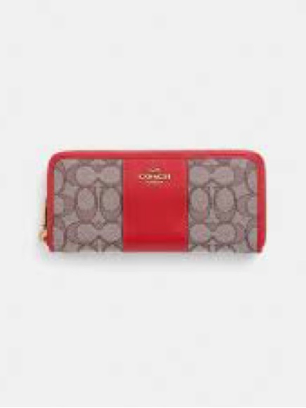 COACH, Canvas Signature red band wallet!